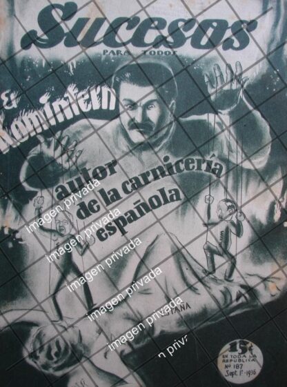 PORTADA ANTIGUA GUERRA CIVIL ESPAÑOLA 1936 EL KOMITERN