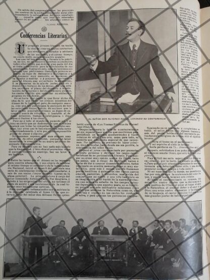 AFICHE ANTIGUO ESCRITORES DEL ATENEO DE LA JUVENTUD 1910 - Imagen 2