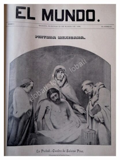 PORTADA ANTIGUA 1896 DE JOSE SALOME PINA. ARTE SACRO