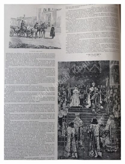 NOTA PRENSA ANTIGUA 1896 CORONACION DEL ZAR DE RUSIA - Imagen 3