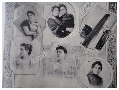 GRABADO ANTIGUO 1896 DAMAS. ALTA SOCIEDAD PORFIRIANA - Imagen 3