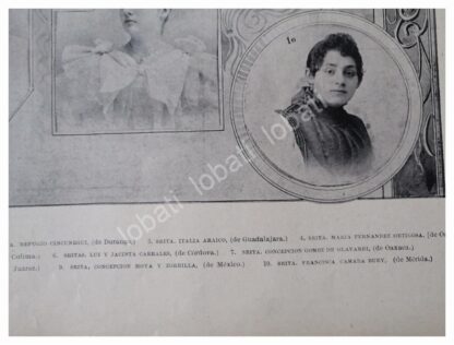 GRABADO ANTIGUO 1896 DAMAS. ALTA SOCIEDAD PORFIRIANA - Imagen 5