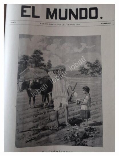 PORTADA ANTIGUA 1896 LEANDRO IZAGURIRE /CON EL SUDOR