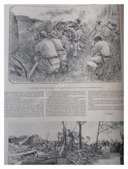 NOTA PRENSA ANTIGUA 1896 GUERRA DE INDEPENDENCIA CUBANA - Imagen 2