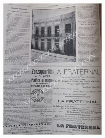 NOTA PRENSA ANTIGUA 1896 EXPOSICION INDUSTRIAL PUEBLA - Imagen 3