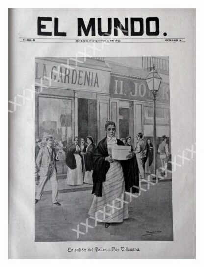 PORTADA ANTIGUA ORIGINAL  1897. JOSE Ma. VILLASANA, LA SALIDA /52