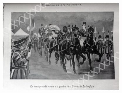 CARTEL ANTIGUO ORIGINAL DE 1897 JUBILEO DE LA REINA VICTORIA - Imagen 2