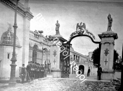 GRABADO ANTIGUO 1899 COLEGIO MILITAR D.F, ENTRADA / MLT