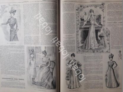 GACETA ANTIGUA DE MODAS 1899. " PAGINAS DE LA MODA " /58