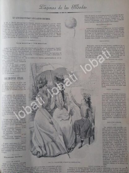 GACETA ANTIGUA DE MODAS 1899. " PAGINAS DE LA MODA " /51 - Imagen 2