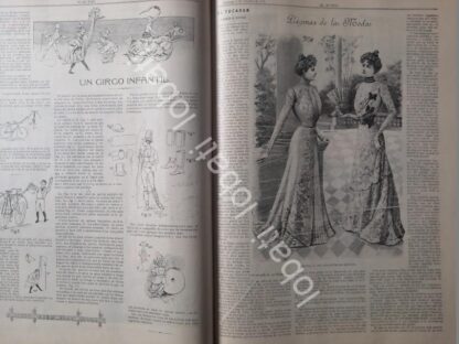 GACETA ANTIGUA DE MODAS 1899. " PAGINAS DE LA MODA " /58 - Imagen 3