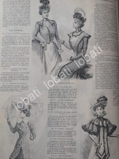 GACETA ANTIGUA DE MODAS 1899. " PAGINAS DE LA MODA " /58 - Imagen 5