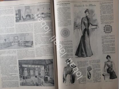 GACETA ANTIGUA DE MODAS 1899. " PAGINAS DE LA MODA " /59 - Imagen 2