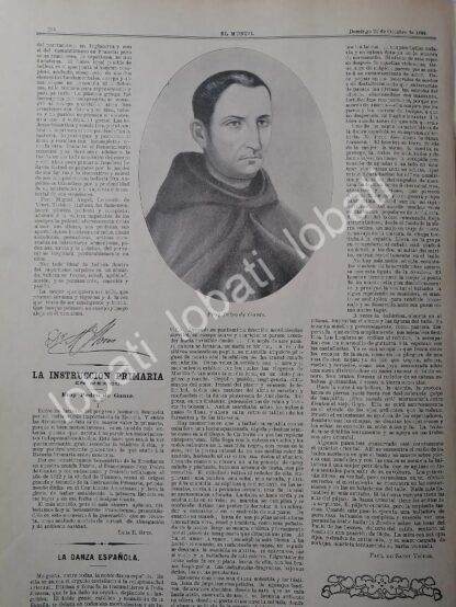 CARTEL ANTIGUO ORIGINAL DE FRAY PEDRO DE GANTE 1899 Y MAS NOTAS