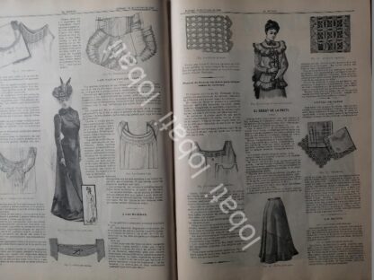 GACETA ANTIGUA DE MODAS 1899. " PAGINAS DE LA MODA " /60 - Imagen 3