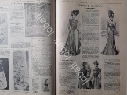 GACETA ANTIGUA DE MODAS 1899. " PAGINAS DE LA MODA " /61 - Imagen 2