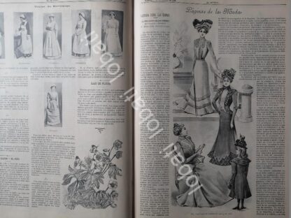 GACETA ANTIGUA DE MODAS 1899. " PAGINAS DE LA MODA " /62 - Imagen 2