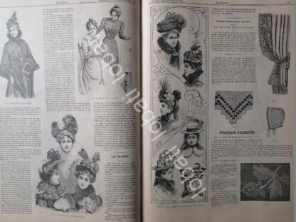 GACETA ANTIGUA DE MODAS 1899. " PAGINAS DE LA MODA " /62 - Imagen 3