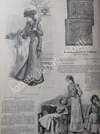 GACETA ANTIGUA DE MODAS 1899. " PAGINAS DE LA MODA " /62