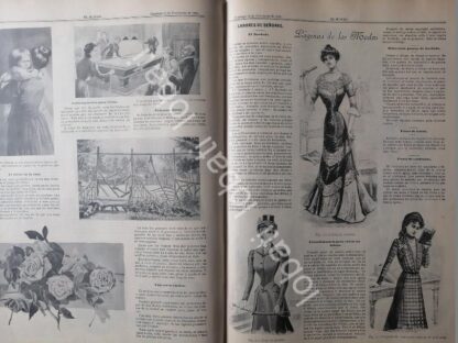 GACETA ANTIGUA DE MODAS 1899. " PAGINAS DE LA MODA " /63 - Imagen 2