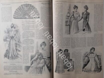 GACETA ANTIGUA DE MODAS 1899. " PAGINAS DE LA MODA " /63