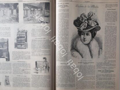 GACETA ANTIGUA DE MODAS 1899. " PAGINAS DE LA MODA " /64