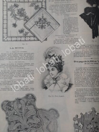 GACETA ANTIGUA DE MODAS 1899. " PAGINAS DE LA MODA " /64 - Imagen 5