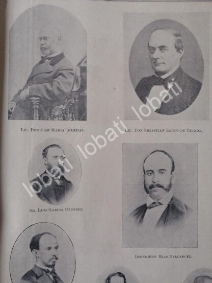 CARTEL ANTIGUO ORIGINAL DE MILITARES Y POLITICOS DE LA EPOCA DE LA REFORMA 1899 /PLT - Imagen 2