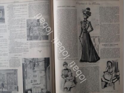 GACETA ANTIGUA DE MODAS 1899. " PAGINAS DE LA MODA " /66