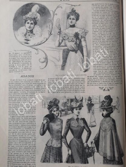 GACETA ANTIGUA DE MODAS 1899. " PAGINAS DE LA MODA " /66 - Imagen 4