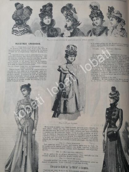 GACETA ANTIGUA DE MODAS 1899. " PAGINAS DE LA MODA " /66