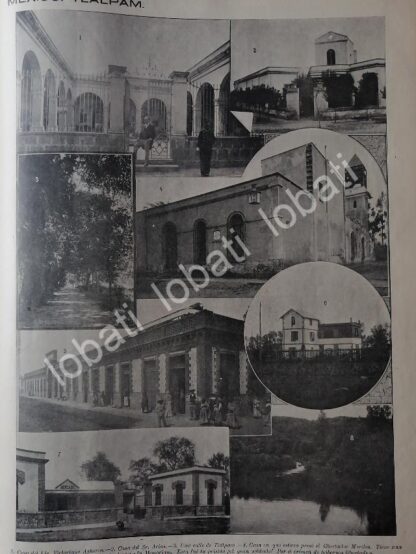 CARTEL ANTIGUO ORIGINAL DE CASAS Y LUGARES DE TLALPAM 1899 / LDM - Imagen 3