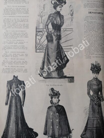 GACETA ANTIGUA DE MODAS 1899. " PAGINAS DE LA MODA " /67 - Imagen 6