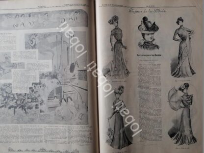 GACETA ANTIGUA DE MODAS 1899. " PAGINAS DE LA MODA " /68 - Imagen 3