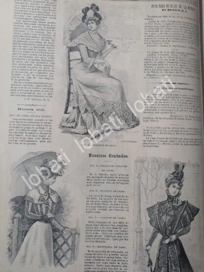 GACETA ANTIGUA DE MODAS 1899. " PAGINAS DE LA MODA " /52 - Imagen 2