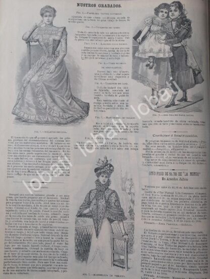 GACETA ANTIGUA DE MODAS 1899. " PAGINAS DE LA MODA " /50 - Imagen 3