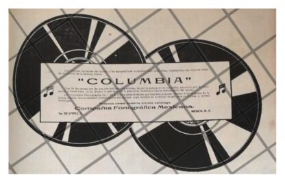 CARTEL PUBLICITARIO ANTIGUO DISCOS COLUMBIA 1912 /16