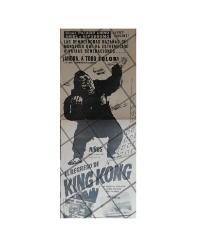 AFICHE RETRO PELICULA EL REGRESO DE KING KONG 1969