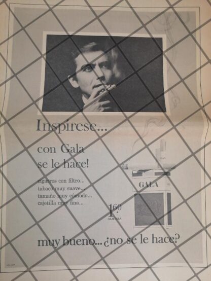 CARTEL PUBLICITARIO RETRO CIGARROS GALA 1969 T. POSTER