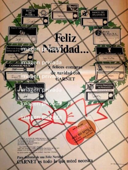 CARTEL PUBLICITARIO CARNET INICIA OPERACIONES EN MEXICO 1969