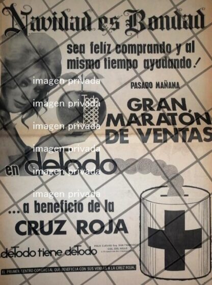 PUBLICIDAD RETRO COLECTA CRUZ ROJA 1969 T. POSTER