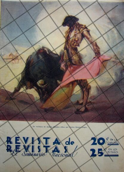 PORTADA ANTIGUA TORERO ANDRES BLANDO. POR. RAUNO LLOPIS 1939