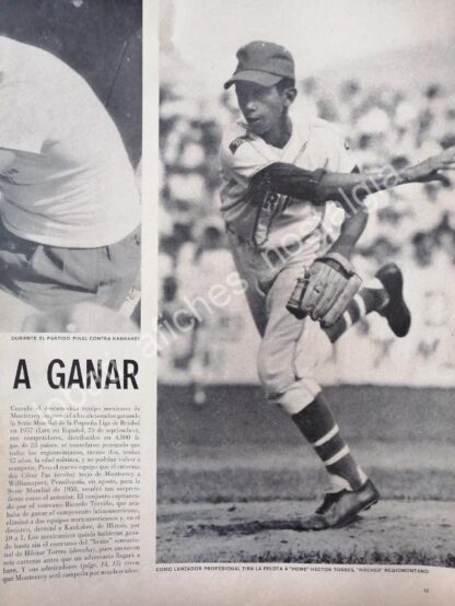 CARTEL ANTIGUO ORIGINAL DE MONTERREY VUELVE A GANAR CAMPEONATO DE BEISBOL 1958 - Imagen 3