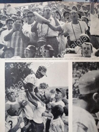 CARTEL ANTIGUO ORIGINAL DE MONTERREY VUELVE A GANAR CAMPEONATO DE BEISBOL 1958 - Imagen 2