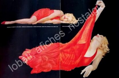 CARTEL ANTIGUO ORIGINAL DE FOTO GRABADO DE PRENSA. MARILYN MONROE 1960s /3