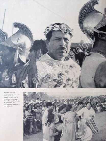 CARTEL ANTIGUO ORIGINAL DE REPORTAJE. PROCESION DE IZTAPALAPA 1950s - Imagen 4