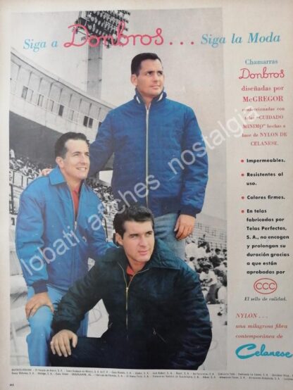 CARTEL ANTIGUO ORIGINAL DE ROGELIO GUERRA Y CHAMARRAS DANBROS 1960s /FEP