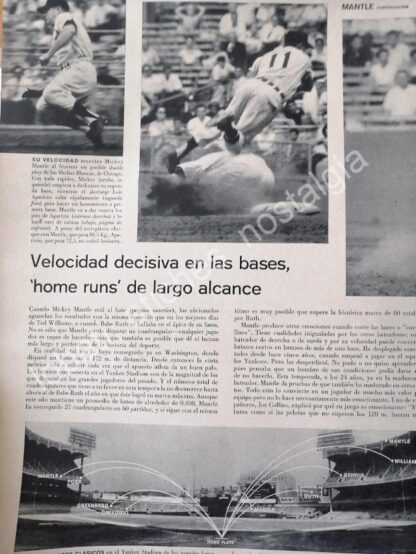 CARTEL ANTIGUO ORIGINAL DE NOTE DE PRENSA MICKEY MANTLE 1956 /FEP / BEISBOL - Imagen 3