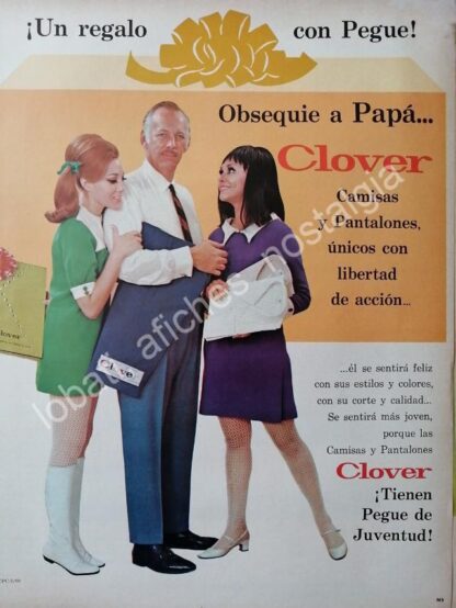 CARTEL ANTIGUO ORIGINAL DE JACK KELLY Y LOS PANTALONES CLOVER 1969 / RARO /FEP