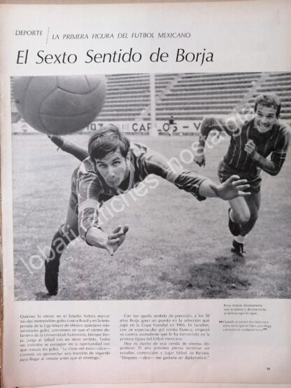 CARTEL ANTIGUO ORIGINAL DE NOTA SOBRE ENRIQUE BORJA 1960s